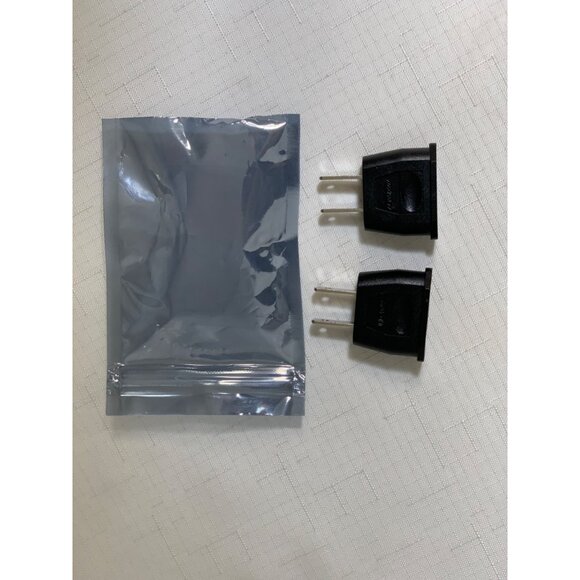 NWT Socket Plug Adapter Converter 2-Pack European To US/Canada Type A Black - Picture 2 of 2